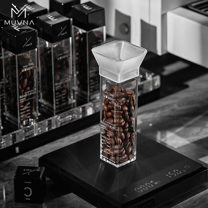 حافظة قهوة من MUVNA مع قاعدة خشبية مميزة