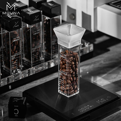 حافظة قهوة من MUVNA مع قاعدة خشبية مميزة