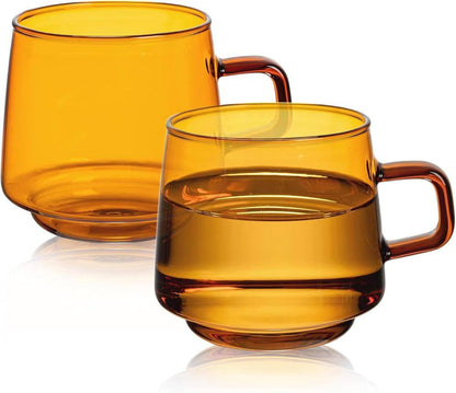 سيرفر زجاجي 450 مل لون كهرماني | Amber Glass Server 450 ml