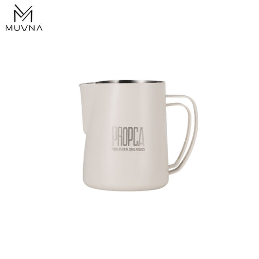 بيتشر حليب فولاذي من MUVNA أبيض مطفي 600ml