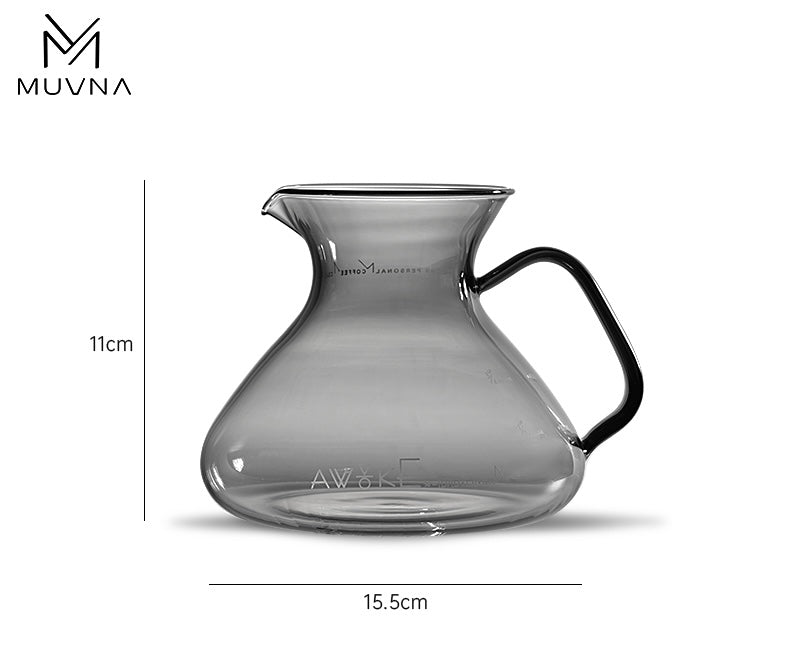 سيرفر قهوة زجاجي من MUVNA - سعة 450 مل