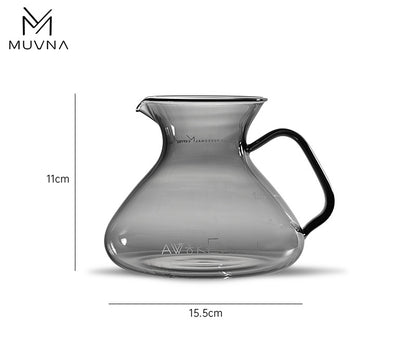 سيرفر قهوة زجاجي من MUVNA - سعة 450 مل