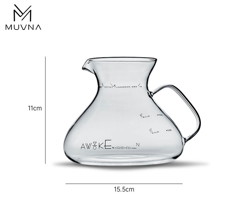 سيرفر قهوة زجاجي من MUVNA - سعة 450 مل