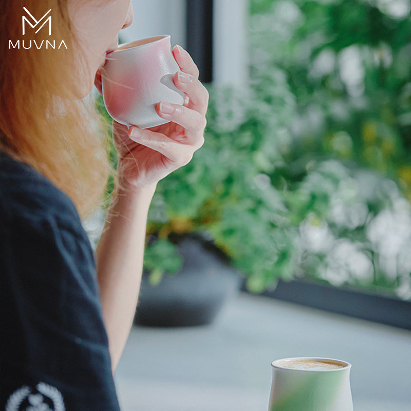 كوب Coffee Smelling من MUVNA اللون الوردي ( green )