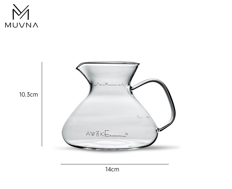 سيرفر قهوة زجاجي من MUVNA - سعة 300 مل