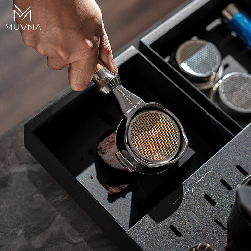 نوك بوكس Knock Box مزدوج من MUVNA أسود