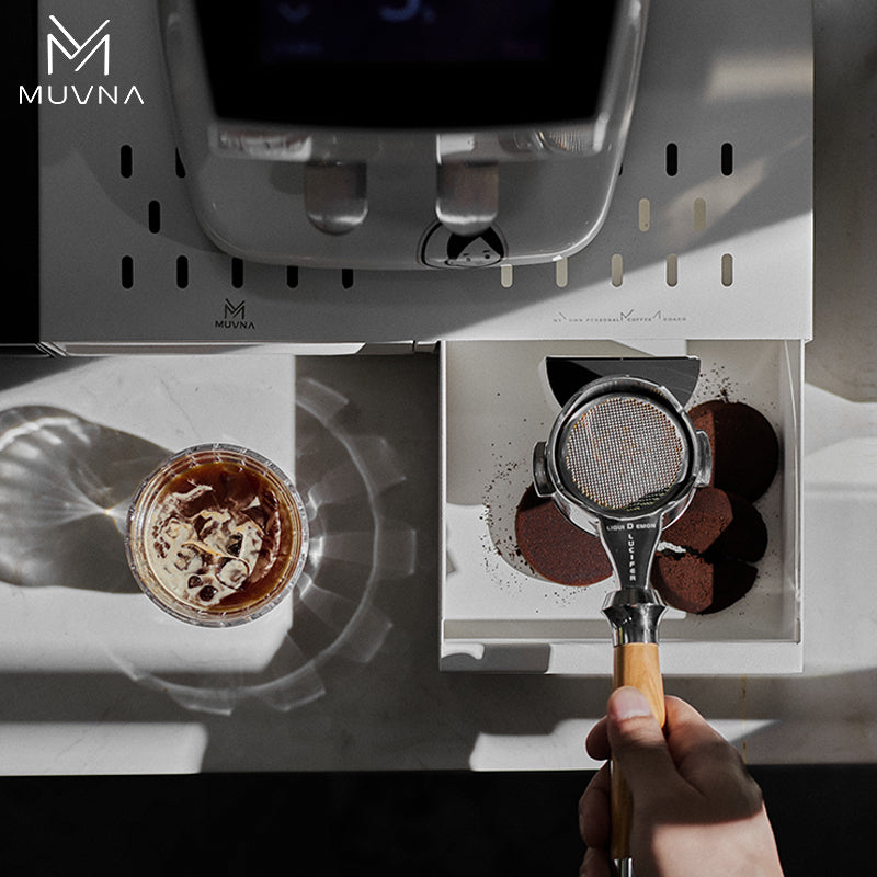 نوك بوكس Knock Box مزدوج من MUVNA أبيض