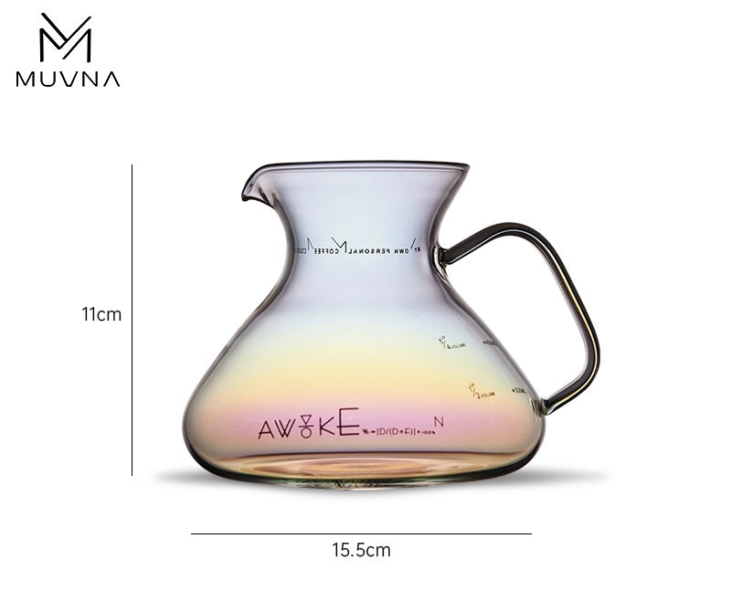 سيرفر قهوة زجاجي من MUVNA - سعة 450 مل