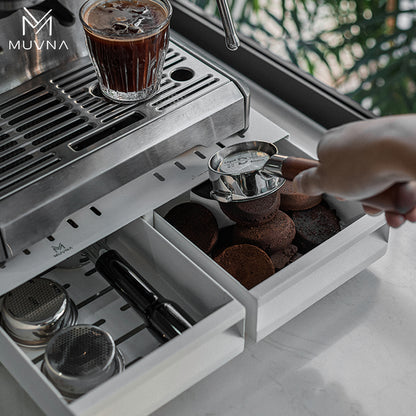 نوك بوكس Knock Box مزدوج من MUVNA أبيض