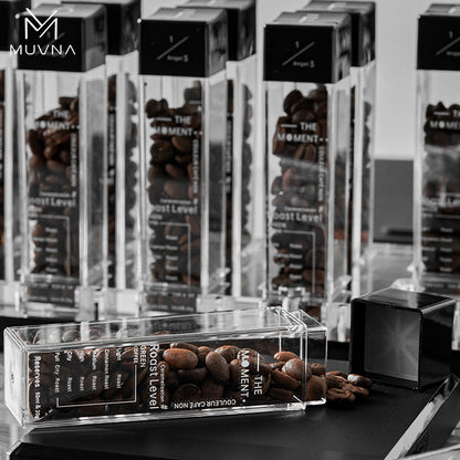 حافظة قهوة من MUVNA مع قاعدة خشبية مميزة