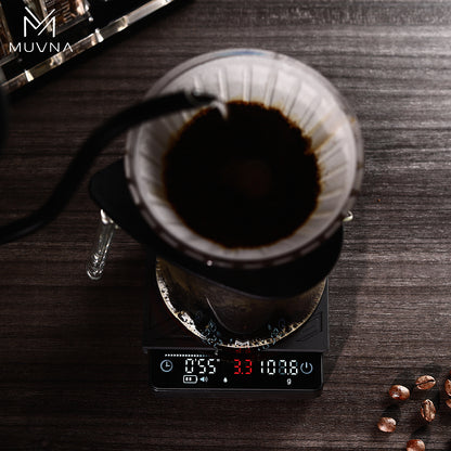 ميزان القهوة الذكي من MUVNA – mini اللون الأسود