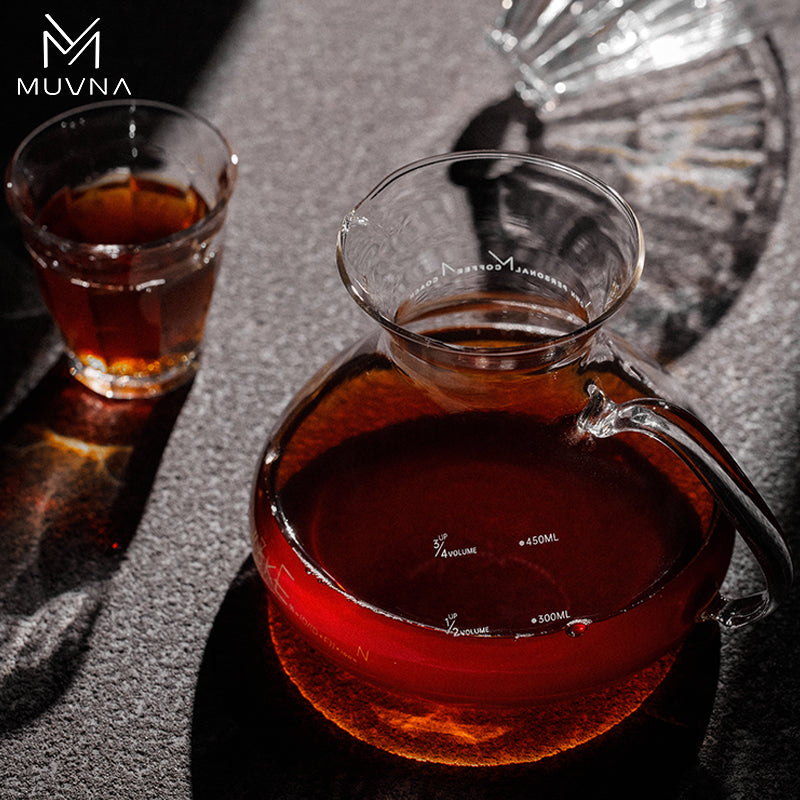سيرفر قهوة زجاجي من MUVNA - سعة 300 مل