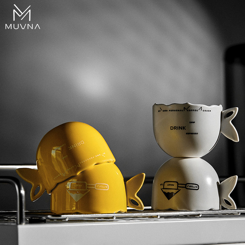 كوب MUVNA أصفر - لمسة فنية بطابع راقي