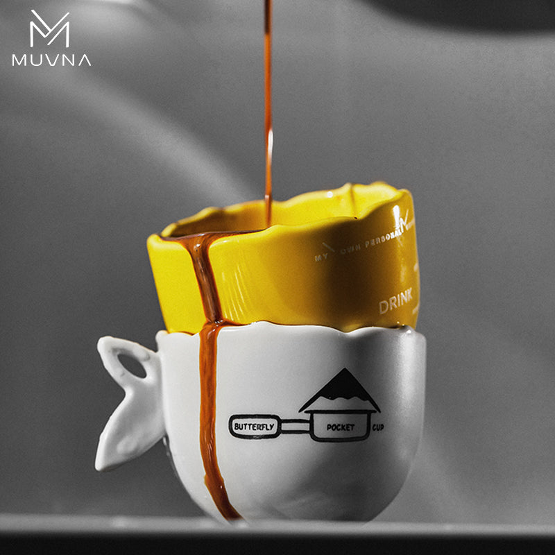 كوب MUVNA أصفر - لمسة فنية بطابع راقي
